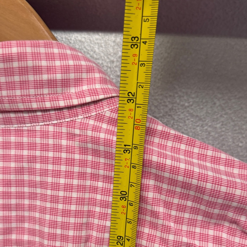 J Crew Men's Pink Checkered Shirt Gingham Size XL Preppy Office Teacher Academia - Picture 8 of 9